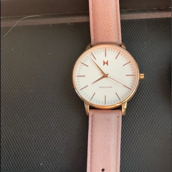 MVMT Nova Leo Watch Women 38mm Rose Gold Tone Chronograph BOX New Battery 7.75\